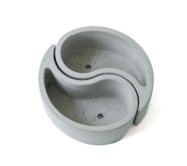 Ying & Yang Minimalist Concrete Planter